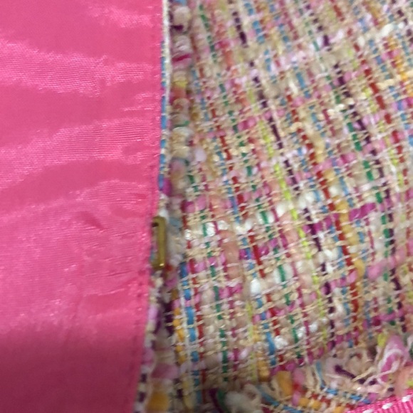 Dana Bachman Pink Multi Color Tweed Blazer Women’s Size 6 - Picture 5 of 11